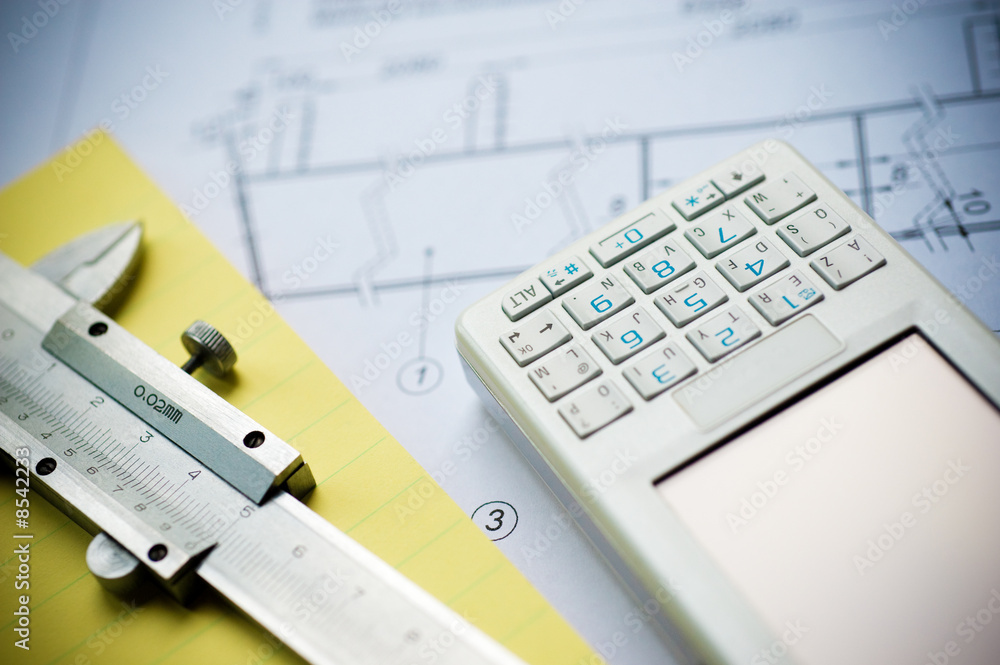 caliper and cellular phone caliper and cellular phone