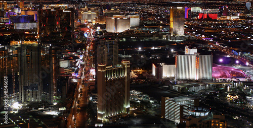 Las Vegas at night panorama