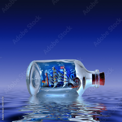 Flaschenschiff Buddelschiff