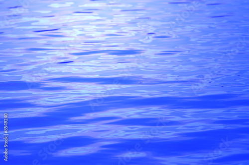 Soft blue waves in calm waters
