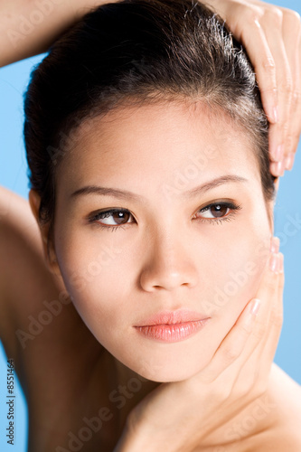 beautiful refreshing face of asian young women