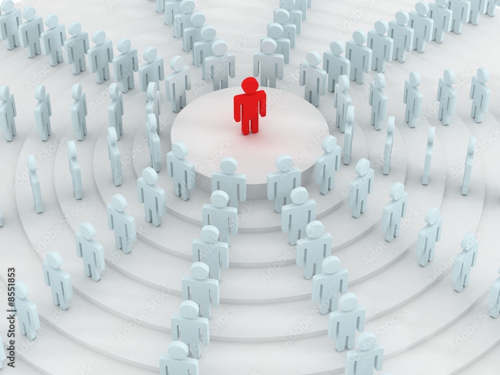 Obraz premium Conceptual image of teamwork. 3D image.