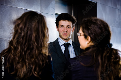 Business people talking