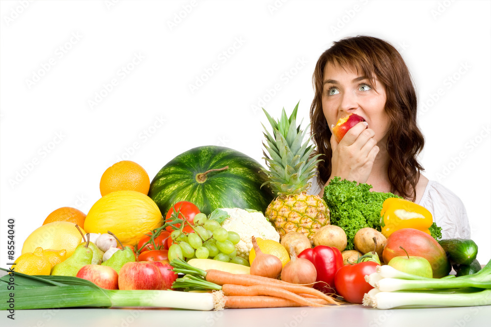 Woman eating an apple Woman eating an apple