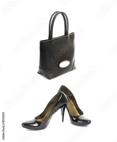 Kit of two items, sexy shoes with high heel and a bag