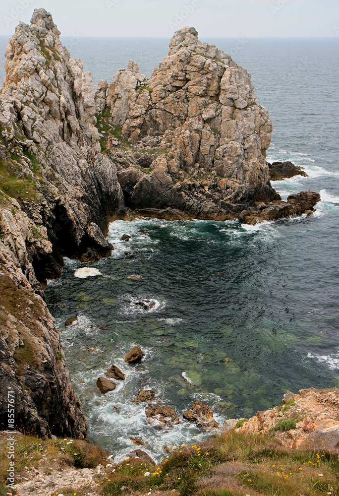les rochers de la côte en Bretagne
