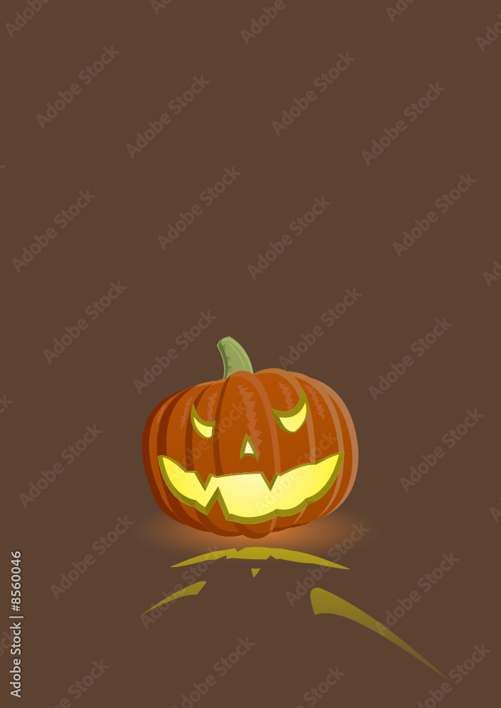 Vector illustration of an evil pumpkin Vector illustration of an evil pumpkin