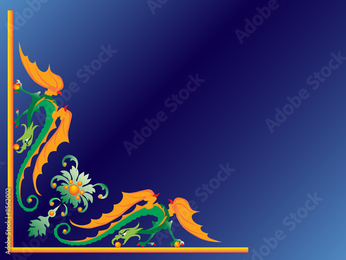 dragon on a background.