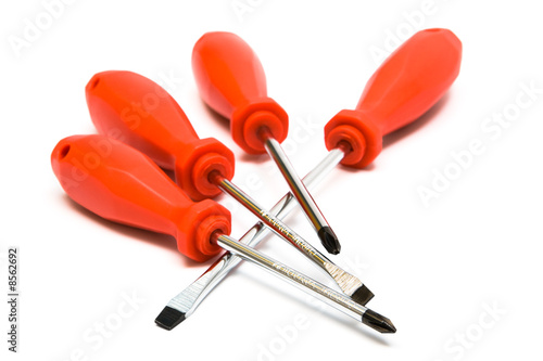 Set of steel screwdrivers
