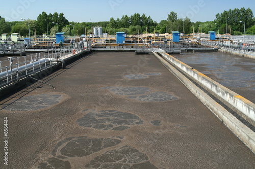 Photography One of settling tank in wastewater treatment plant