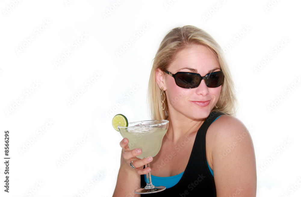 Young Woman with Margarita