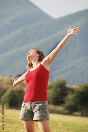 Young woman enjoying life outdoors