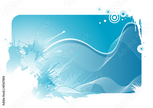 Wave and splash, vector illustration layered file