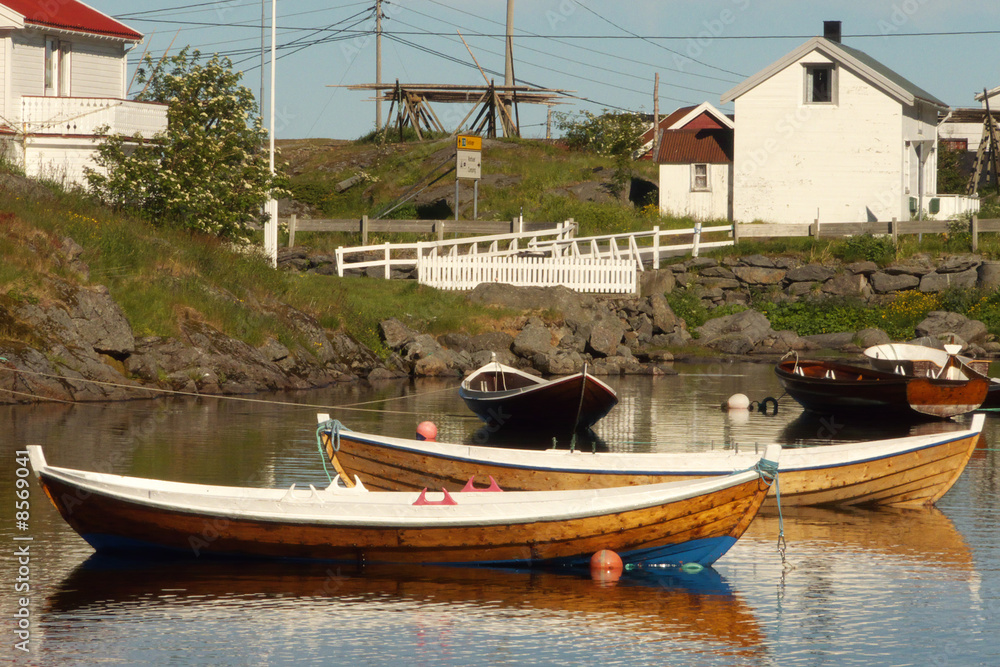 Old boats in a protected fjord