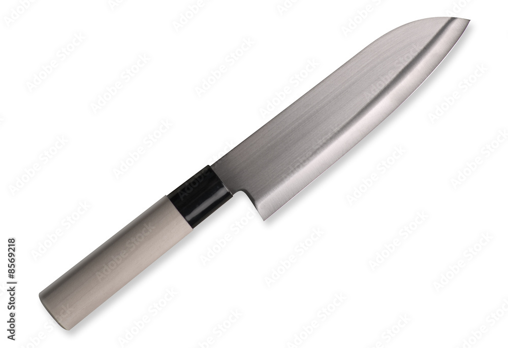 Japanese Kitchen Knife with Clipping Path Japanese Kitchen Knife with Clipping Path