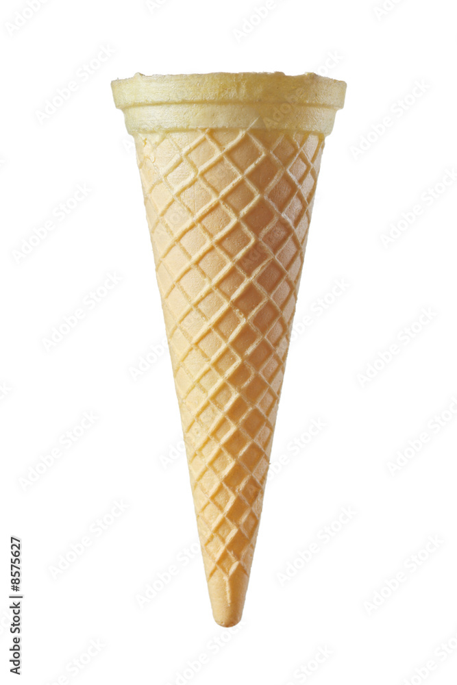 Empty ice cream cone isolated on white Empty ice cream cone isolated on white