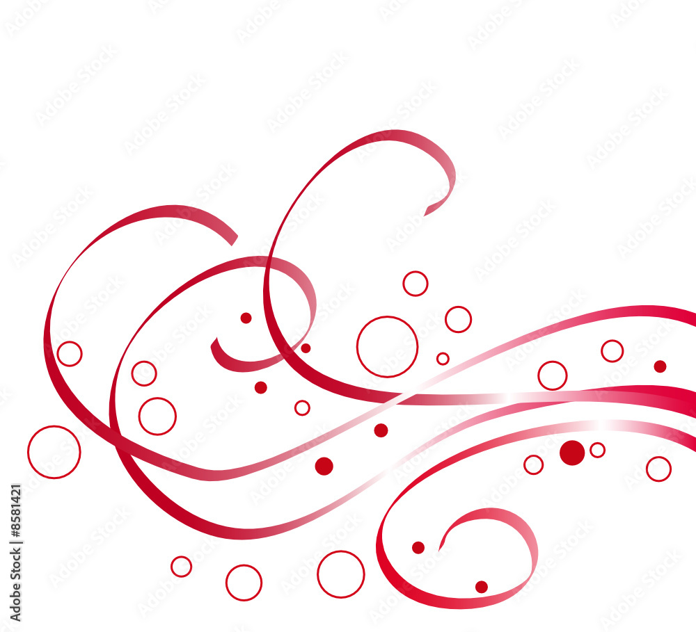 Abstract waves and circles on white background Abstract waves and circles on white background