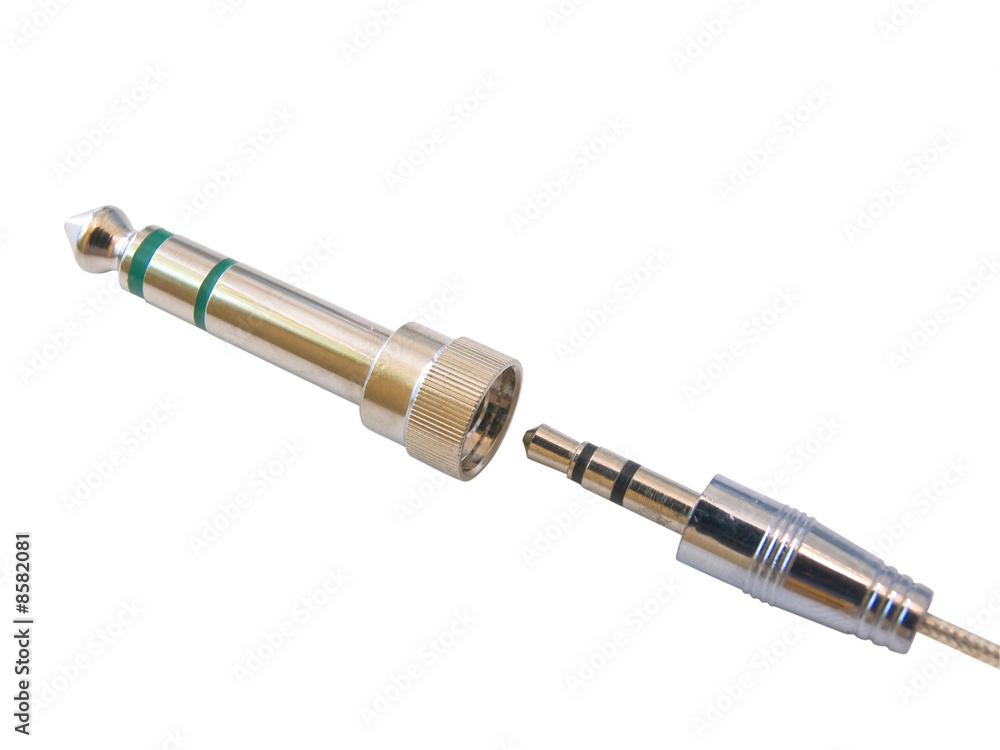 isolated male plug against the white background isolated male plug against the white background