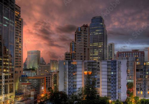 Photography sunset in bangkok