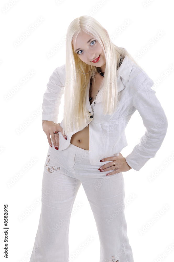 Young smiling clond woman Young smiling clond woman