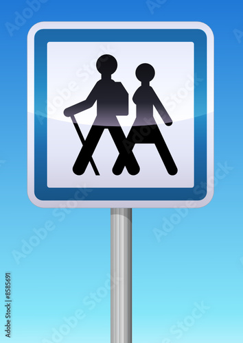 Panneau de signalisation promenade