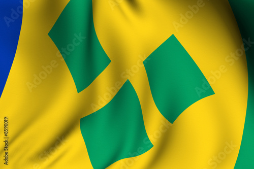 Rendered Saint Vincentian Flag photo