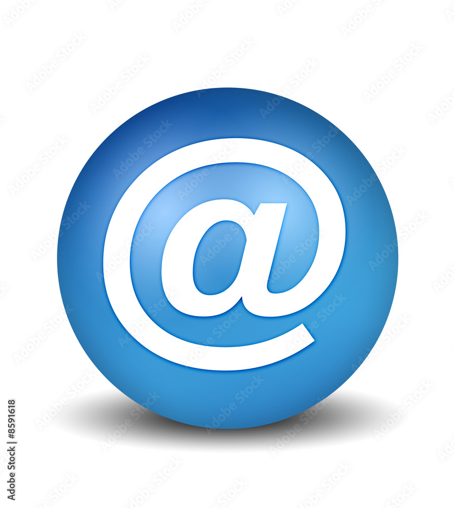 email address symbol - blue