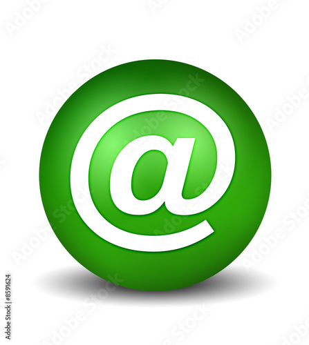 email address symbol - green