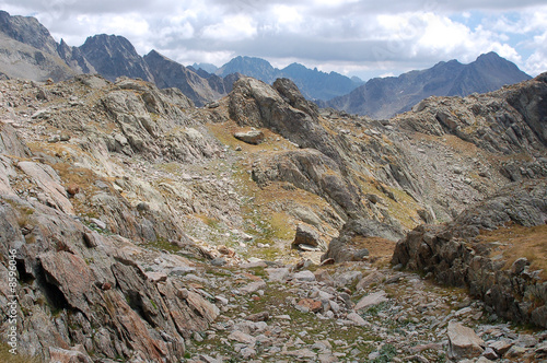 Paysage du Mercantour près des Lac Bessons photo