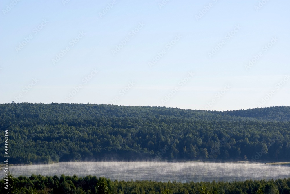 Fototapeta premium Lake in the Fog