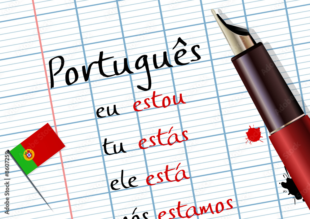 Cours de portugais (conjugaison) vector de Stock | Adobe Stock