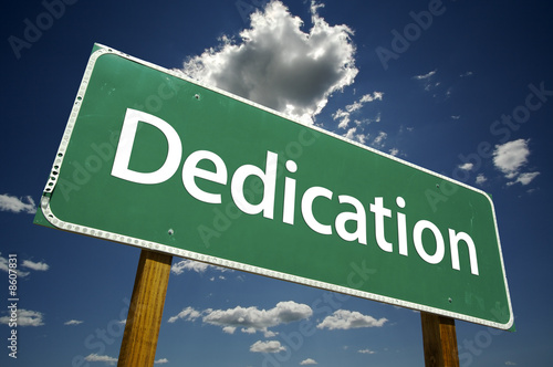 Dedication Road Sign