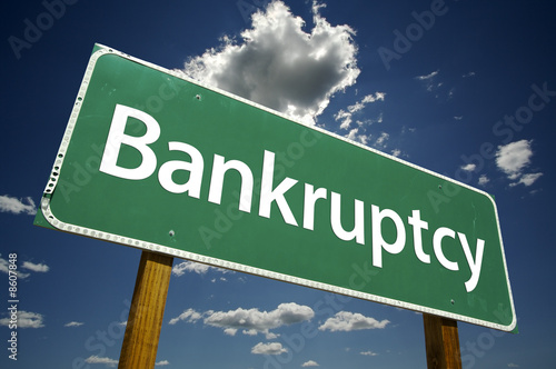 Bankruptcy Road Sign photo