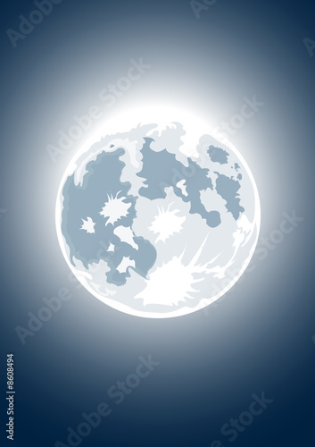 Vector illustration of full moon
