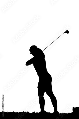 golf swing silhouette
