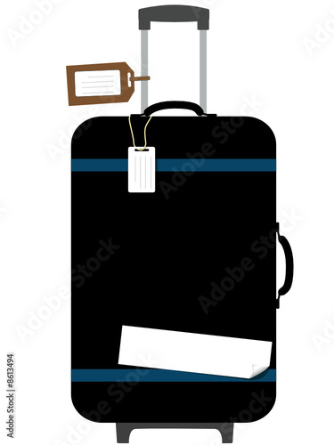 Suitcase Pull Handle copyspace Luggage Tags & Sticker