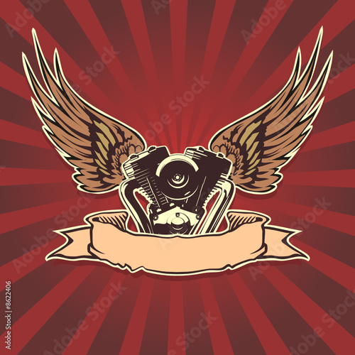 Vector motorbike wallpaper
