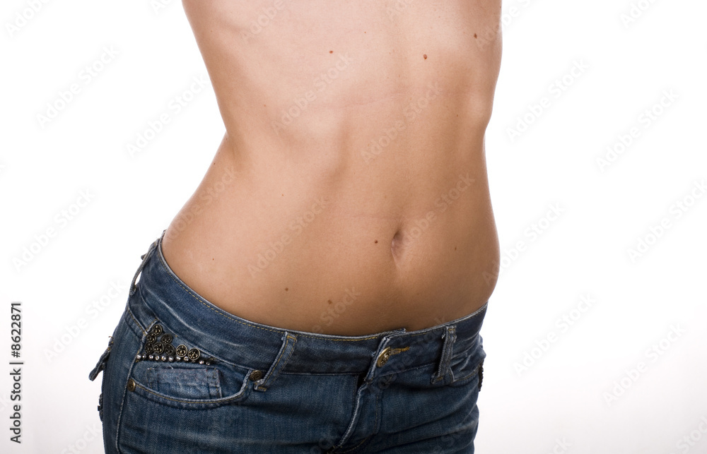 Naklejka premium Sexy, fit woman in jeans