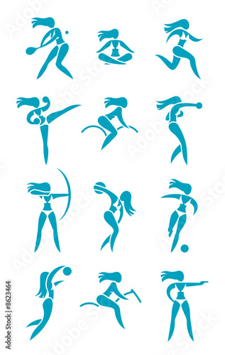 Woman sport signs