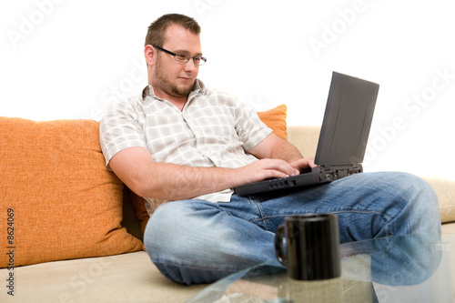 man with laptop