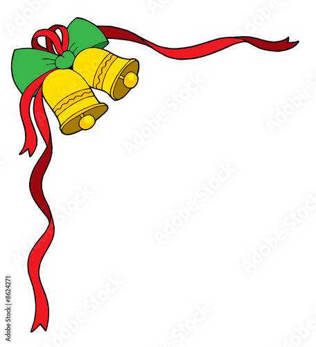 Christmas bells with ribbons