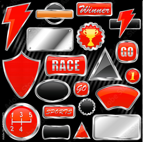 chrome graphic elements vector