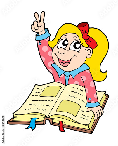 Pupil with book
