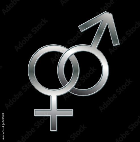 Male & Female Symbols (silver)