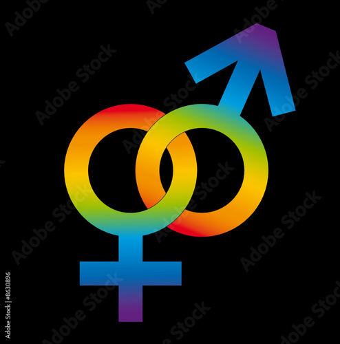 Male & Female Symbols (rainbow)