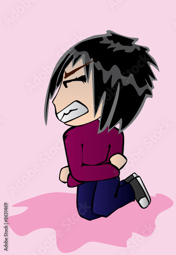 hurt emo boy