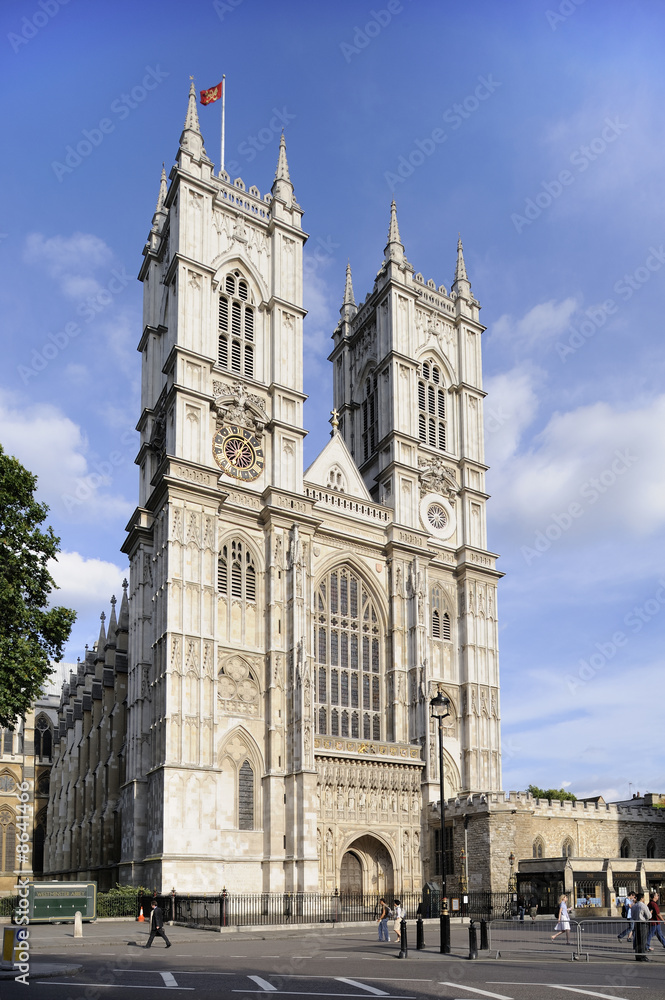 Westminster Abbey Front Facade and Towers