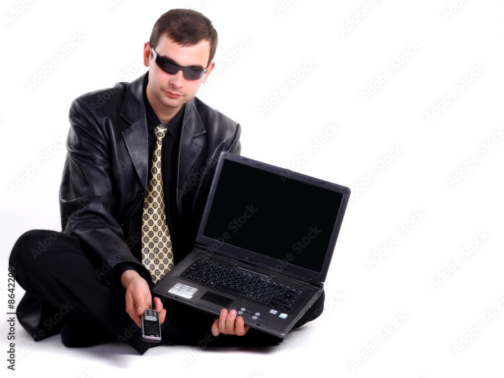 Man with laptop