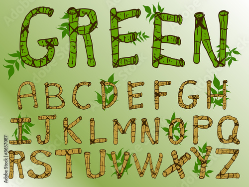 Alphabet of Green Bamboo