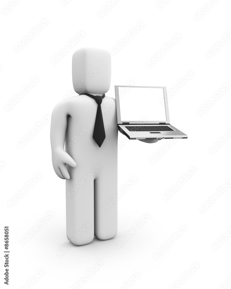 Business concept. Easy editable. Add you text on notebook screen Business concept. Easy editable. Add you text on notebook screen